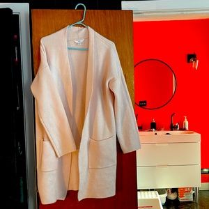Long Heavy Pink Cardigan